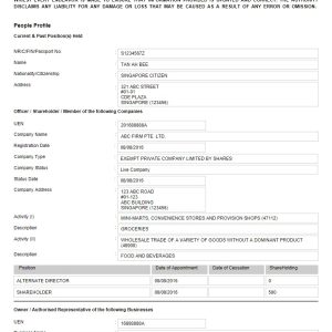 Singapore ACRA People Profile Retrieval