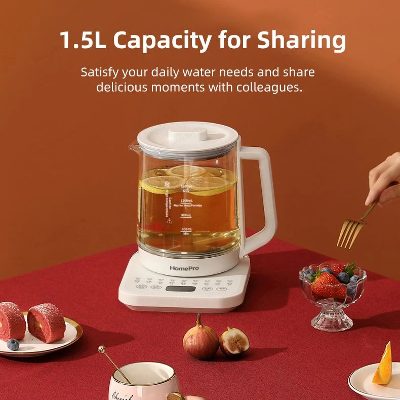HomePro EHT15 Electric Health Teapot/Multi-function Kettle/18 Menus/SG Plug/SG Warranty - Image 4