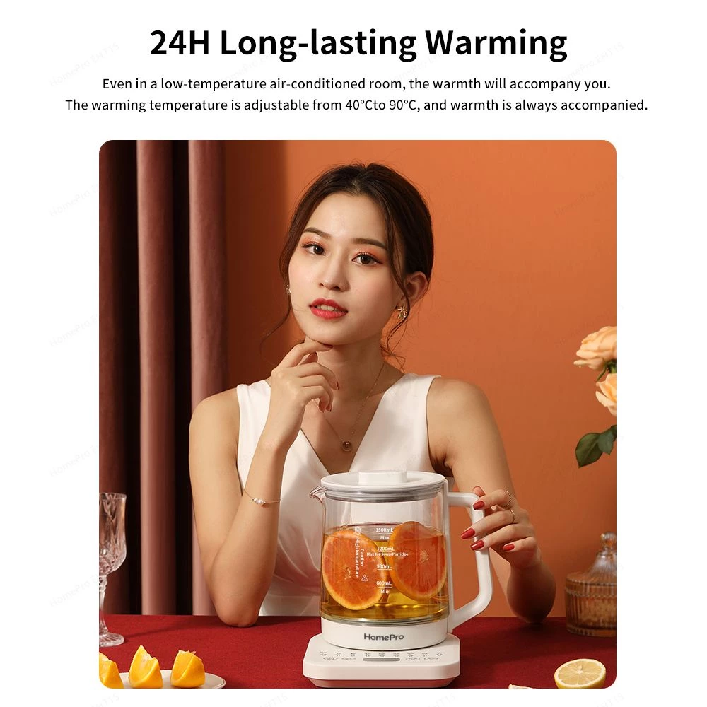 HomePro EHT15 Electric Health Teapot/Multi-function Kettle/18 Menus/SG Plug/SG Warranty - Image 5