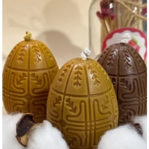 Khersonian Crafts Easter Egg Candle Bees Wax Rapeseed Wax Handmade Gift Ideas