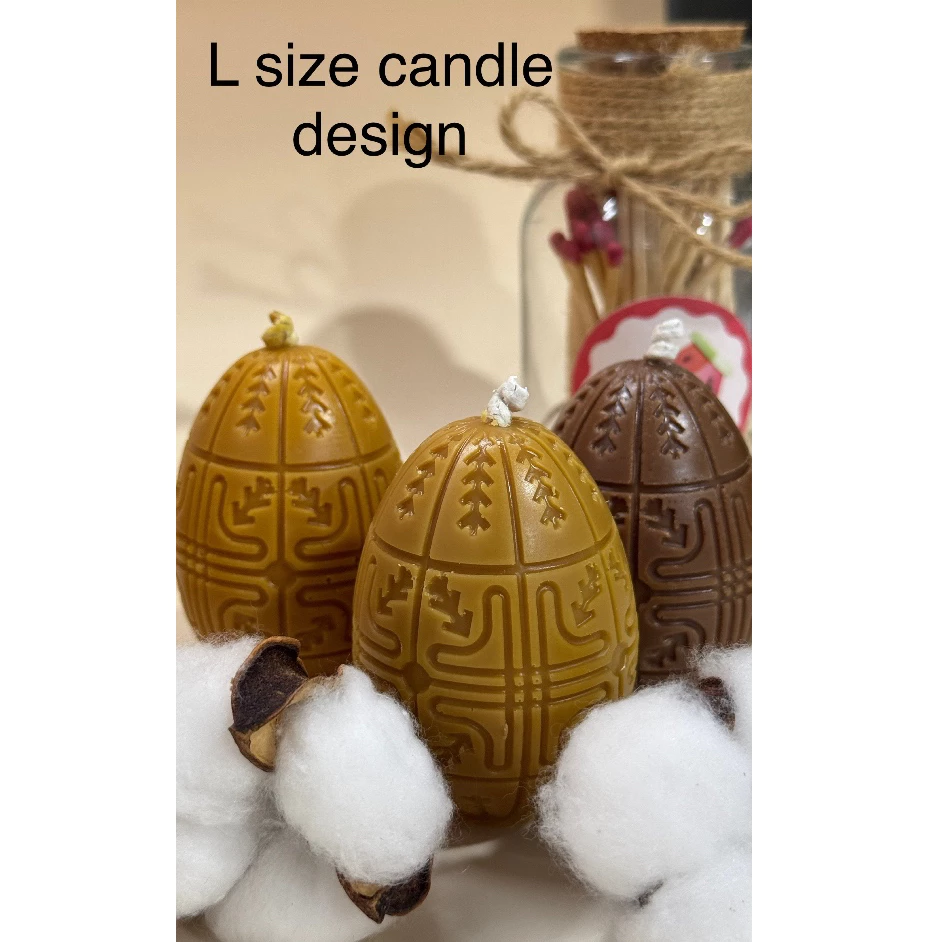 Khersonian Crafts Easter Egg Candle Bees Wax Rapeseed Wax Handmade Gift Ideas - Image 3