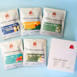 Khom Chocolatier House - Thai's Chocolate Boxset (5 Sachets x 40g) (No preservatives / emulsifiers) - Pre-order Available to Maximise Shelf Life